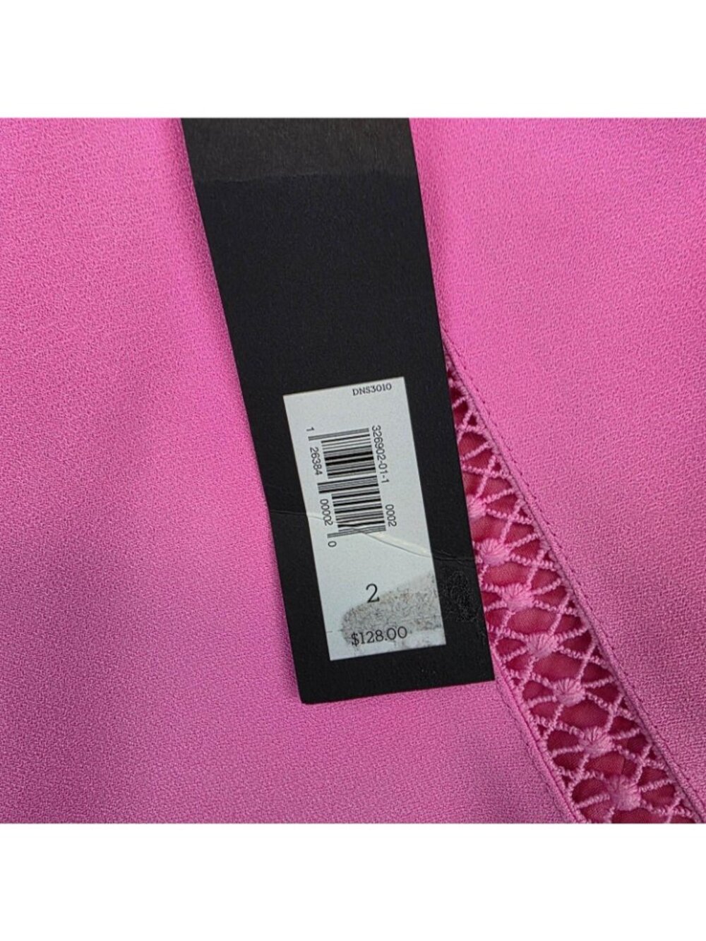 Banana Republic Dress Womens 2 Pink V Neck Sleeveless Sheath Crochet Mini Party - Picture 4 of 13